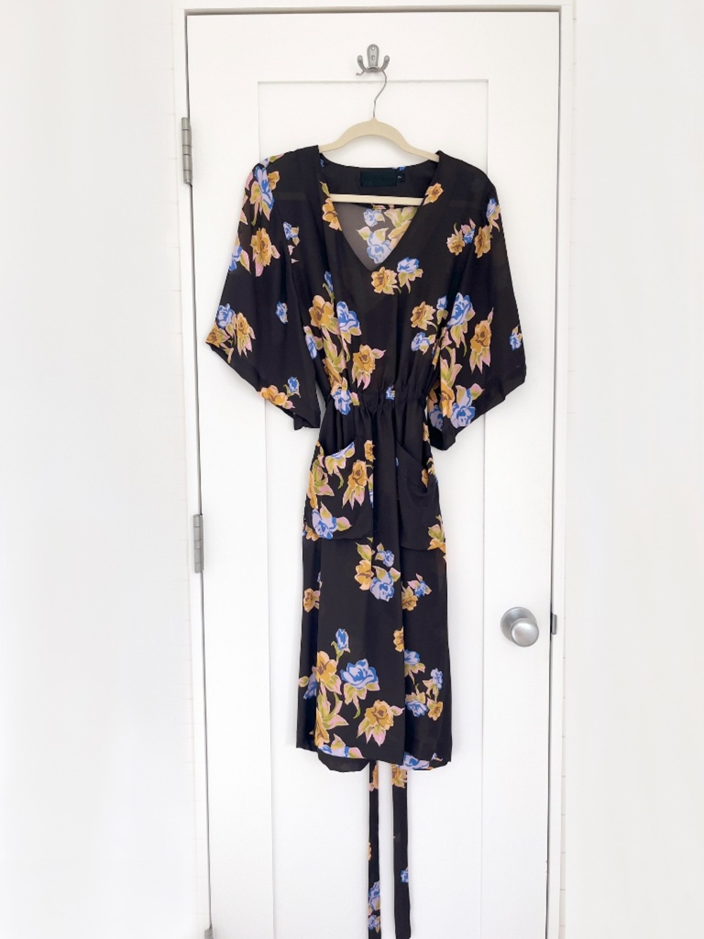No.6 Floral Midi Dress in Rich Fall Colors